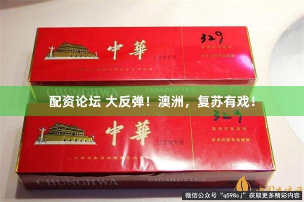 配资论坛 大反弹!澳洲,复苏有戏!