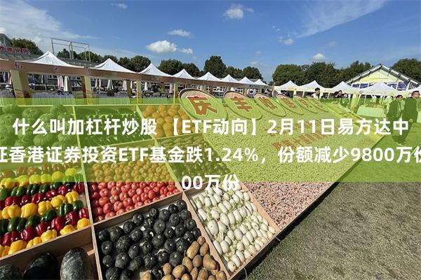 什么叫加杠杆炒股 【ETF动向】2月11日易方达中证香港证券投资ETF基金跌1.24%,份额减少9800万份