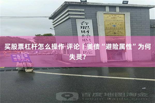 买股票杠杆怎么操作 评论丨美债“避险属性”为何失灵？