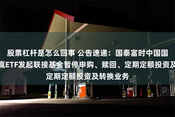 股票杠杆是怎么回事 公告速递:国泰富时中国国企开放共赢ETF发起联接基金暂停申购、赎回、定期定额投资及转换业务