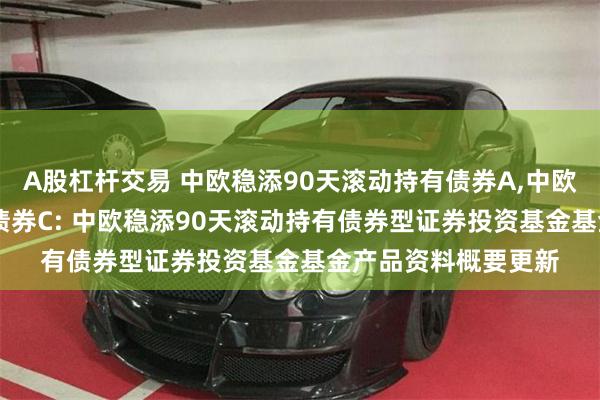 A股杠杆交易 中欧稳添90天滚动持有债券A,中欧稳添90天滚动持有债券C: 中欧稳添90天滚动持有债券型证券投资基金基金产品资料概要更新