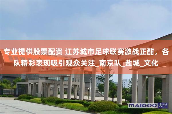 专业提供股票配资 江苏城市足球联赛激战正酣,各队精彩表现吸引观众关注_南京队_盐城_文化