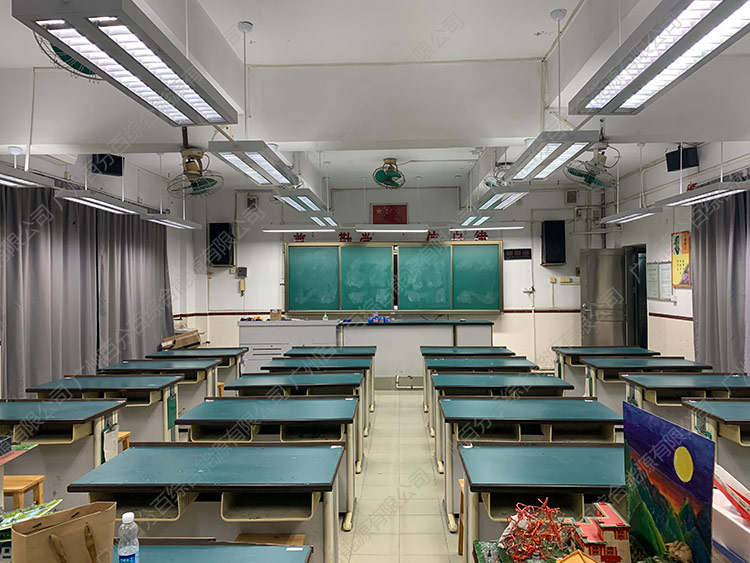 五羊中（zhōng）學物理實驗室教室護眼燈光改（gǎi）造-3